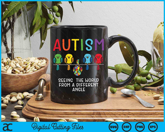 Seeing World From Different Angle Flag, Autism Awareness Owl Kids Flag SVG PNG Digital Cutting Files