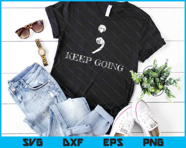 Puntkomma Project geestelijke gezondheid bewustzijn SVG PNG snijden afdrukbare bestanden - on a t-shirt