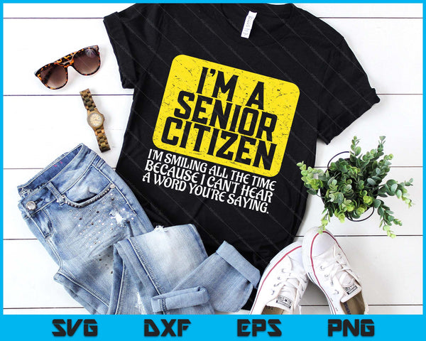Senior Citizen Old People Hard Of Hearing Elderly SVG PNG Digital Printable Files