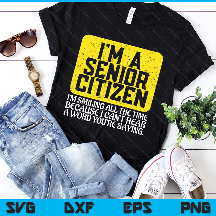 Senior Citizen Old People Hard Of Hearing Elderly SVG PNG Digital Printable Files