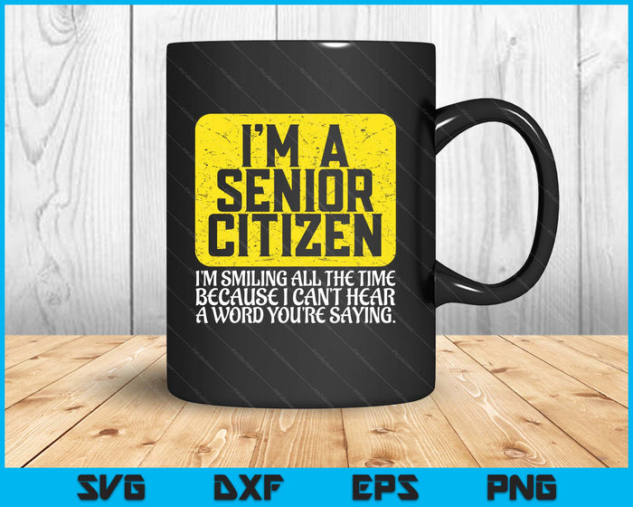 Senior Citizen Old People Hard Of Hearing Elderly SVG PNG Digital Printable Files