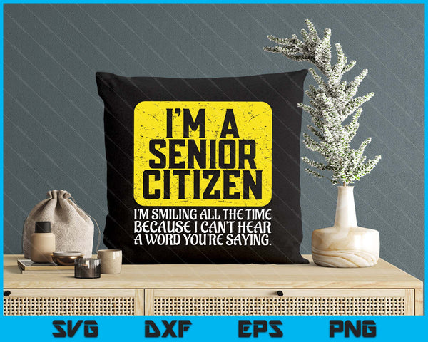 Senior Citizen Old People Hard Of Hearing Elderly SVG PNG Digital Printable Files