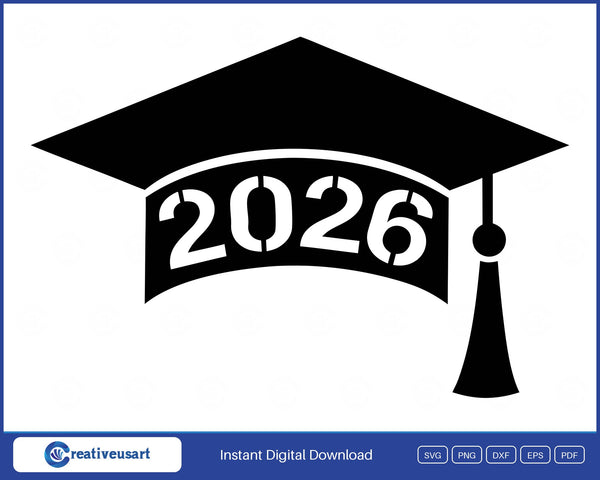 Senior Class Graduate 2026 cap SVG design