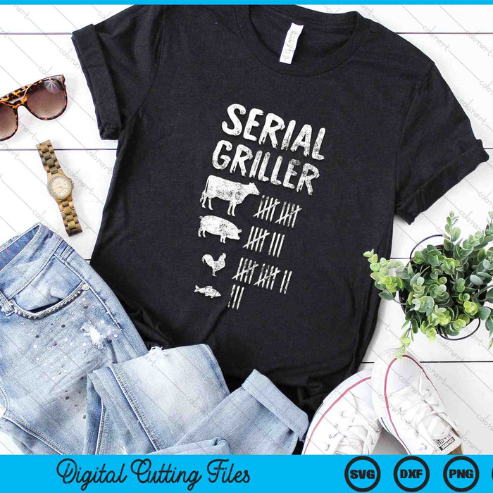 Serial Griller Funny Grilling Grill BBQ Master SVG PNG Digital Cutting Files