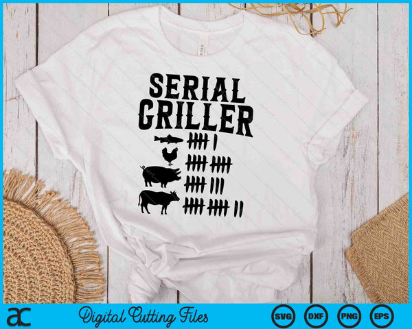 Serial Griller Meat BBQ Tally Mark SVG PNG Digital Printable Files