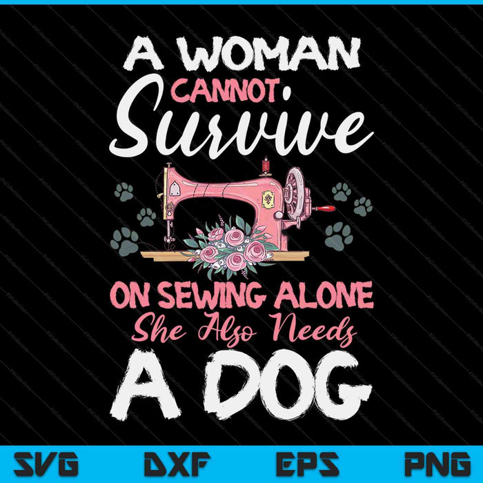 Sewing dog lover sew fabric sewer tailor stitcher sewist SVG cut file