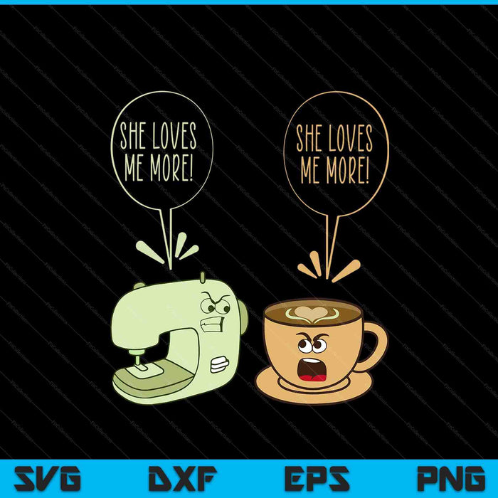 Sewing machine coffee sew quilting seamstress sewer SVG cut file
