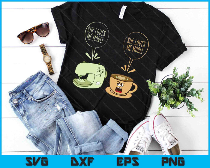 Sewing Machine Coffee Funny Sew Quilting Seamstress Sewer SVG PNG Digital Printable Files