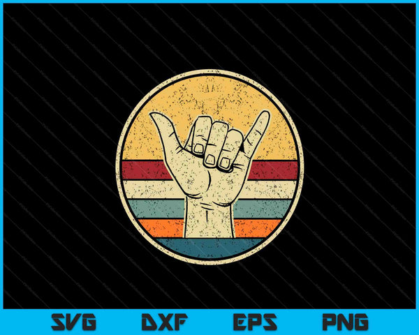 Shaka surfing beach apparel surfer greeting hand SVG cut file