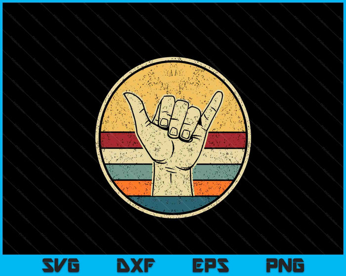 Shaka Surfing Beach Apparel Design Surfer Greeting Hand SVG PNG Digital Printable Files