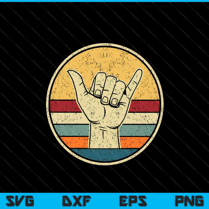 Shaka surfing beach apparel surfer greeting hand SVG cut file