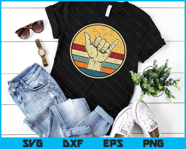 Shaka Surfing Beach Apparel Design Surfer Greeting Hand SVG PNG Digital Printable Files