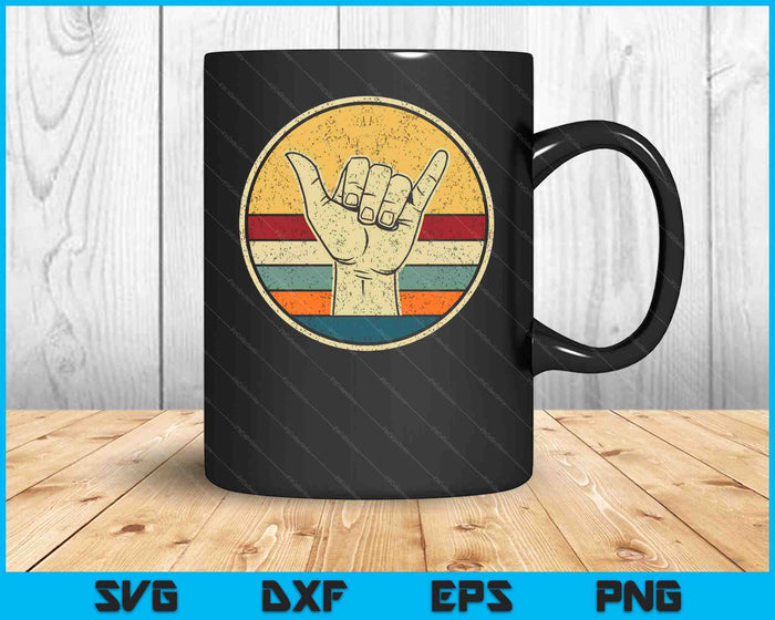Shaka Surfing Beach Apparel Design Surfer Greeting Hand SVG PNG Digital Printable Files