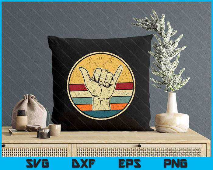 Shaka Surfing Beach Apparel Design Surfer Greeting Hand SVG PNG Digital Printable Files