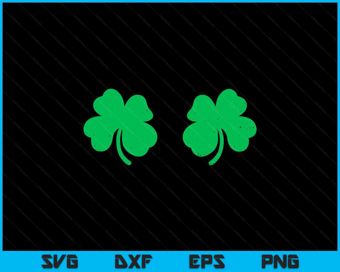 Shamrock Boobs Shirt Irish Boobies St Patricks Day SVG PNG Digital Printable Files