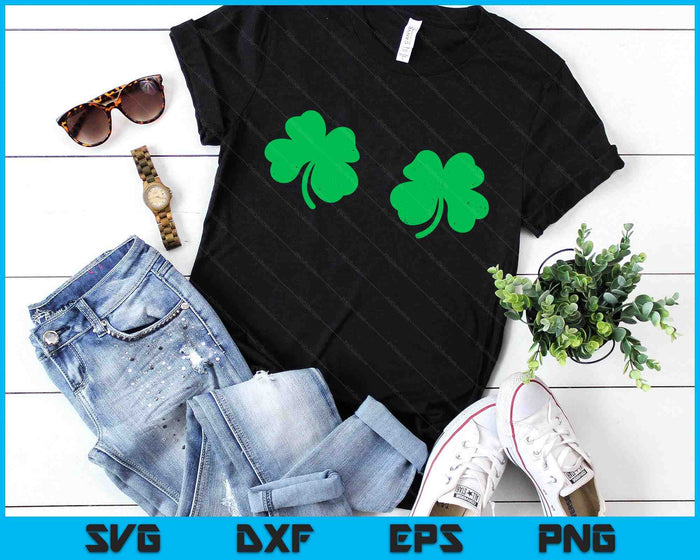 Shamrock Boobs Shirt Irish Boobies St Patricks Day SVG PNG Digital Printable Files