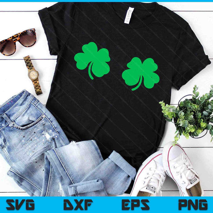 Shamrock Boobs Shirt Irish Boobies St Patricks Day SVG PNG Digital Printable Files