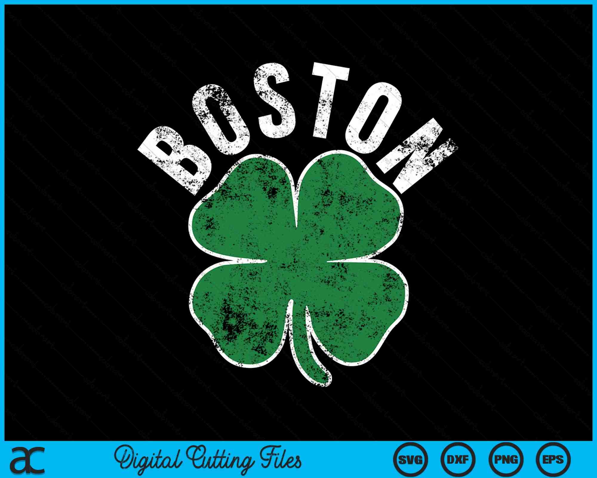 Shamrock Sticker Boston Irish Shamrock Logos