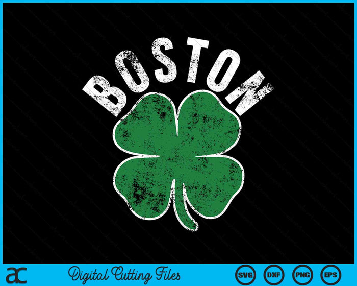 Shamrock Massachusetts Boston ST PATRICKS DAY Ierse groene SVG PNG snijden afdrukbare bestanden