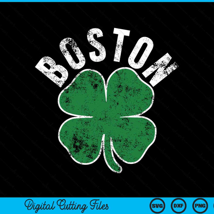 Shamrock Massachusetts Boston ST PATRICKS DAY Ierse groene SVG PNG snijden afdrukbare bestanden