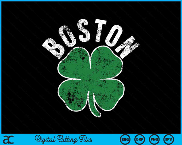 Shamrock Massachusetts Boston Irish Green SVG PNG Files