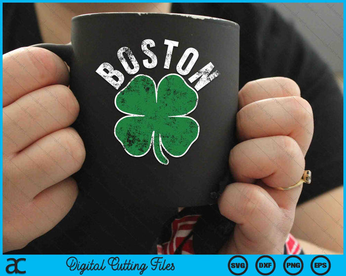 Shamrock Massachusetts Boston ST PATRICKS DAY Ierse groene SVG PNG snijden afdrukbare bestanden