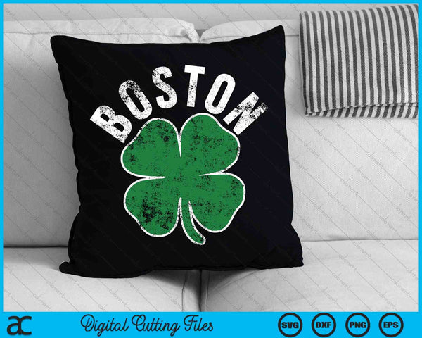 Shamrock Massachusetts Boston ST PATRICKS DAY Ierse groene SVG PNG snijden afdrukbare bestanden