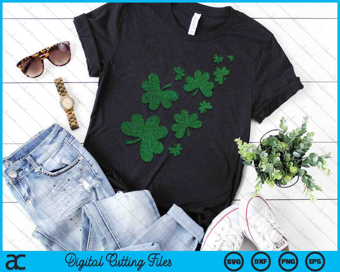 Shamrocks St Patricks Day SVG PNG Digital Printable Files