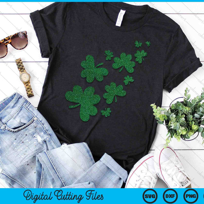 Shamrocks St Patricks Day SVG PNG Digital Printable Files