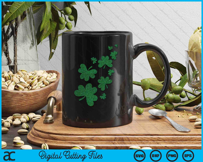 Shamrocks St Patricks Day SVG PNG Digital Printable Files