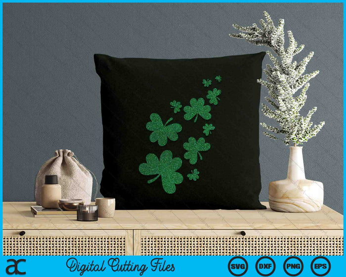 Shamrocks St Patricks Day SVG PNG Digital Printable Files