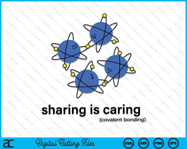 Sharing is caring cute chemistry chemist SVG cut file