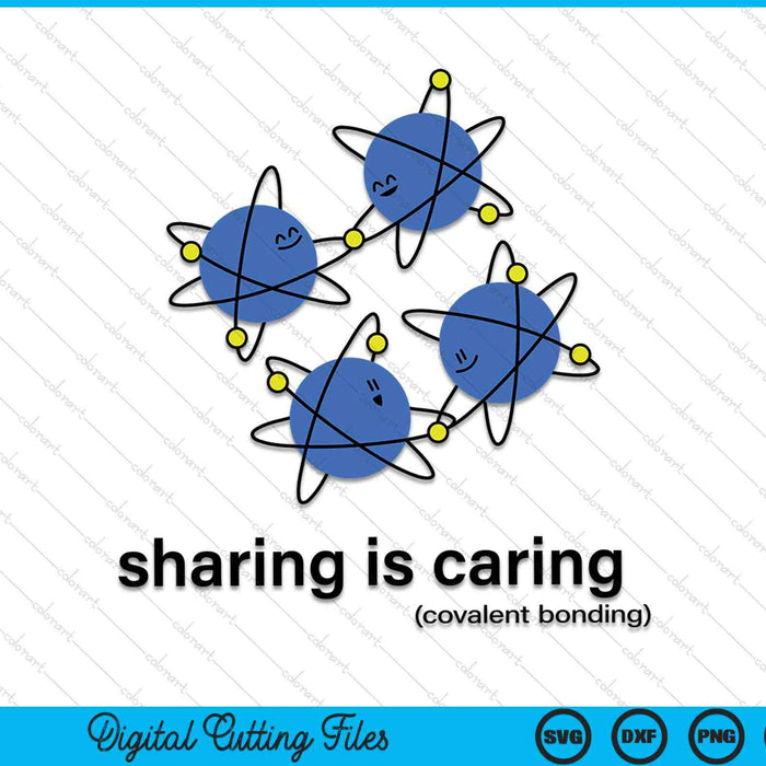 Sharing is caring cute chemistry chemist SVG cut file
