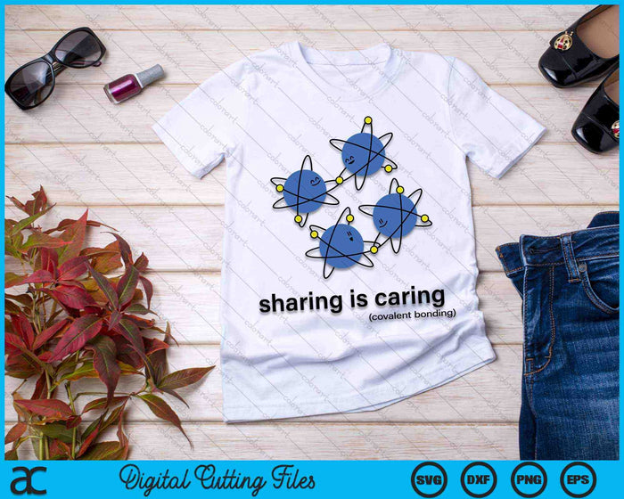 Sharing Is Caring Cute Chemistry Chemist SVG PNG Digital Cutting Files