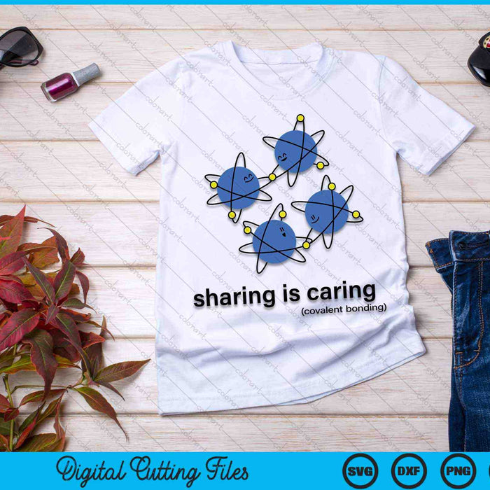 Sharing Is Caring Cute Chemistry Chemist SVG PNG Digital Cutting Files