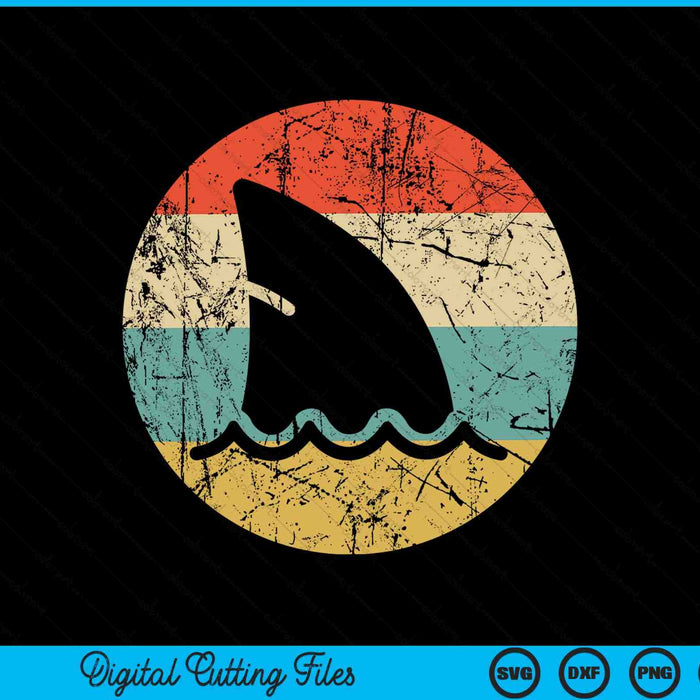 Shark fin retro style shark SVG cut file