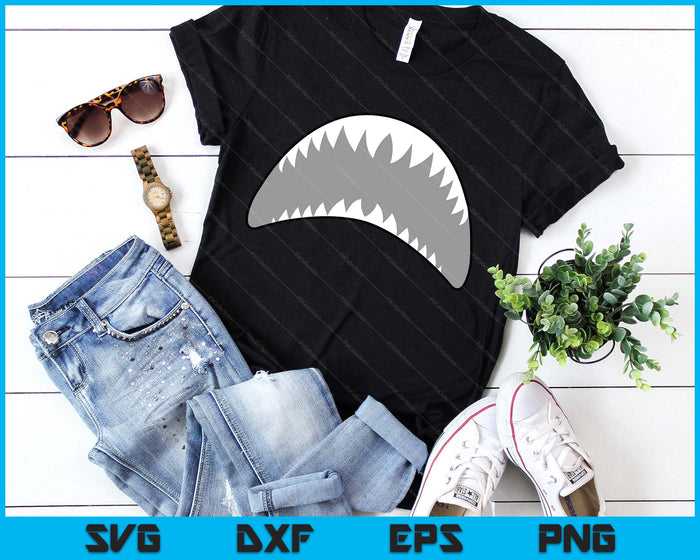 Shark Mouth Jaw Lazy Easy Costume For Halloween Party SVG PNG Digital Printable Files