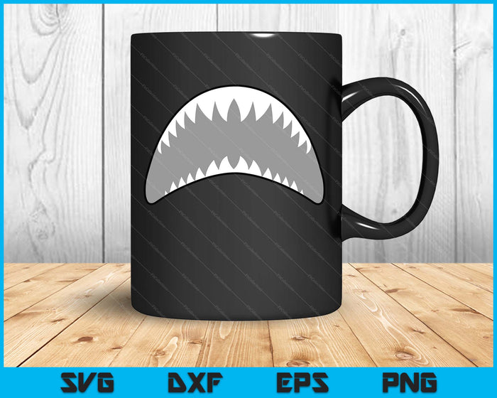 Shark Mouth Jaw Lazy Easy Costume For Halloween Party SVG PNG Digital Printable Files