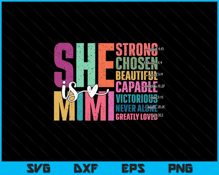 She Is Gigi Christian Mother's Day Present  SVG PNG Digital Cutting Files