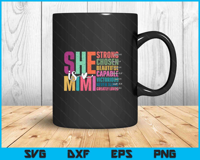 She Is Gigi Christian Mother's Day Present  SVG PNG Digital Cutting Files