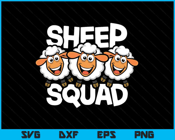 Sheep squad sheep animal SVG cut file