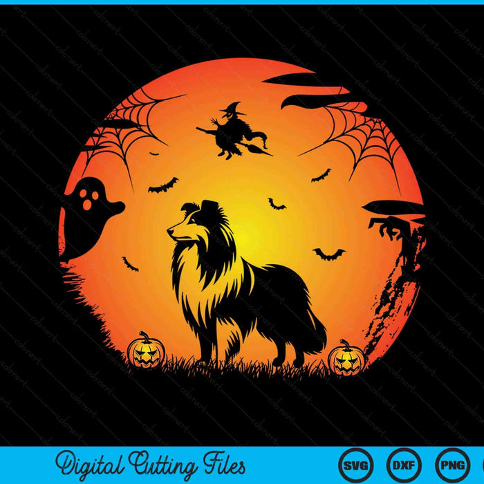 Sheltie dog Funny Halloween SVG PNG Digital Cutting File