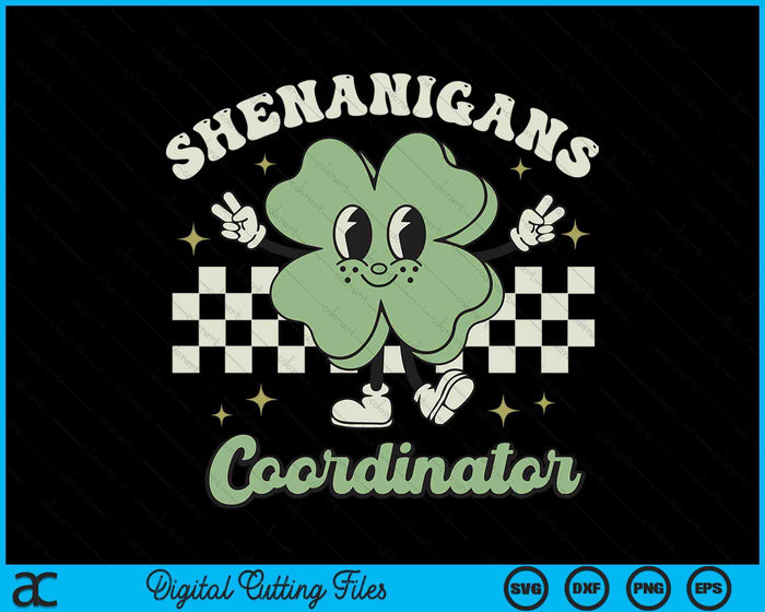 Shenanigans Coordinator St Patricks Day Retro SVG PNG Digital Printable Files