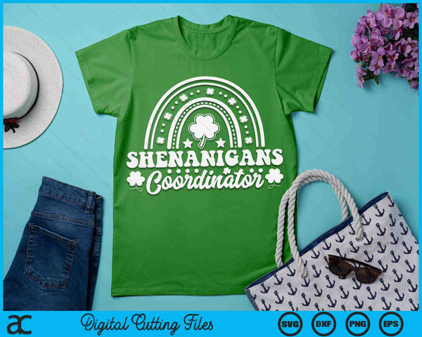 Shenanigans Coordinator With Shamrock Funny St Patricks Day SVG PNG Digital Printable Files