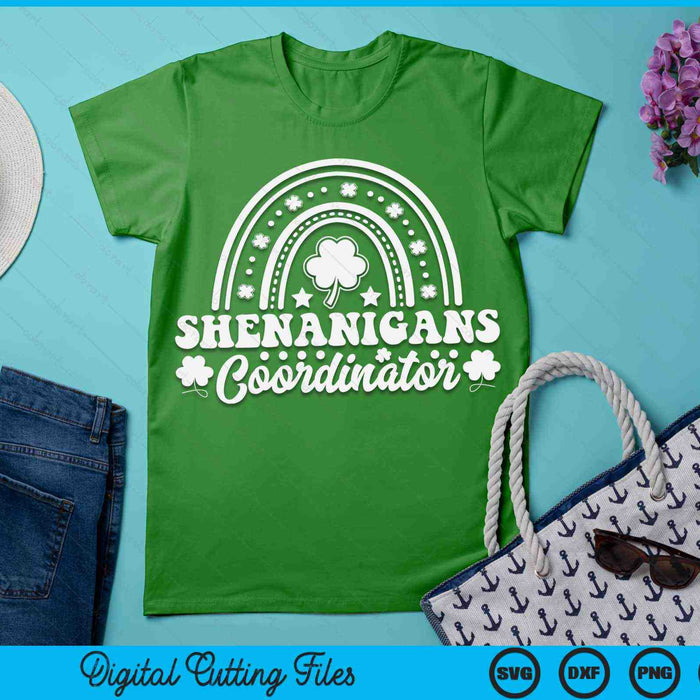 Shenanigans Coordinator With Shamrock Funny St Patricks Day SVG PNG Digital Printable Files