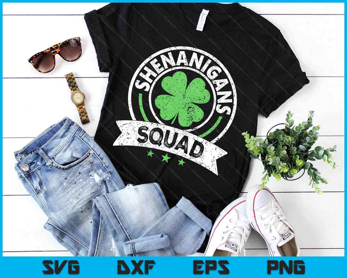 Shenanigans Squad Funny St Patrick's Day Matching Group SVG PNG Digital Printable Files