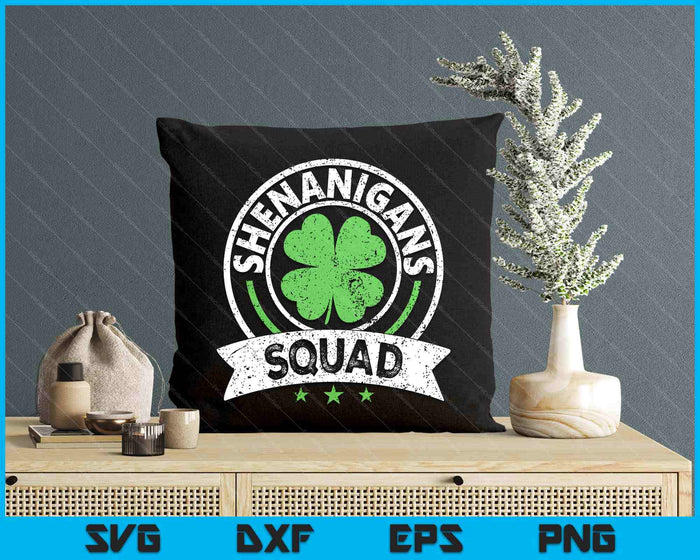 Shenanigans Squad Funny St Patrick's Day Matching Group SVG PNG Digital Printable Files