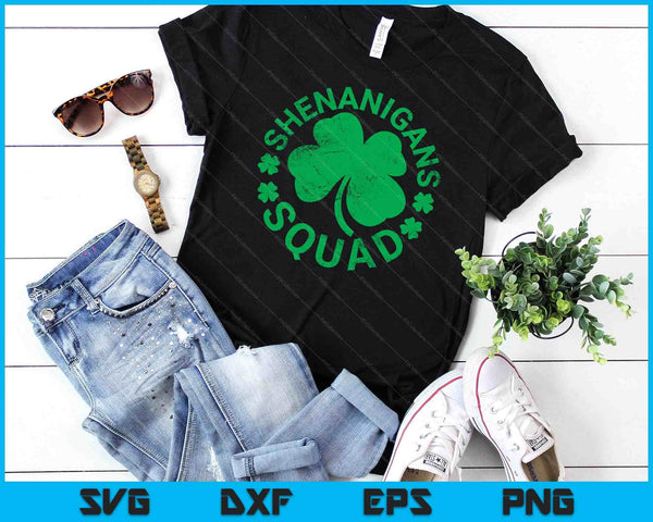 Shenanigans Squad St Patricks Day SVG PNG Digital Printable Files