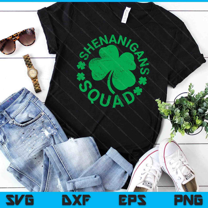 Shenanigans Squad St Patricks Day SVG PNG Digital Printable Files