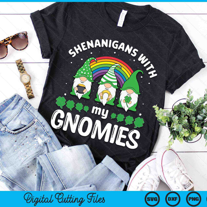 Shenanigans With My Gnomies St Patricks Day Gnome SVG PNG Digital Cutting Files